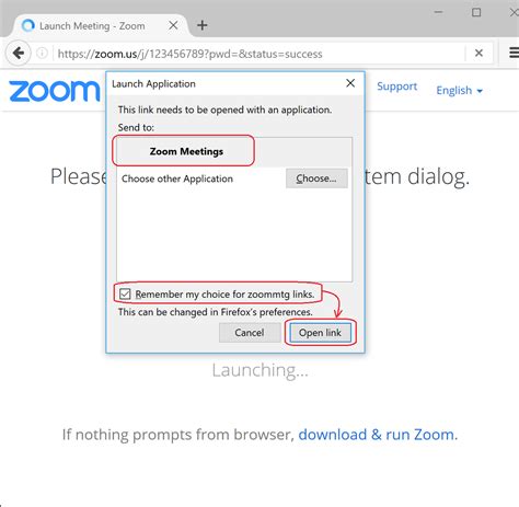 Launch Zoom App